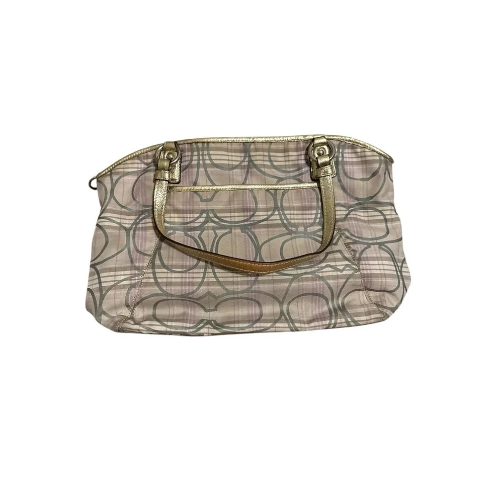 Coach‎ Vintage Y2K Signature Canvas and Patent Leather Bag Lilac